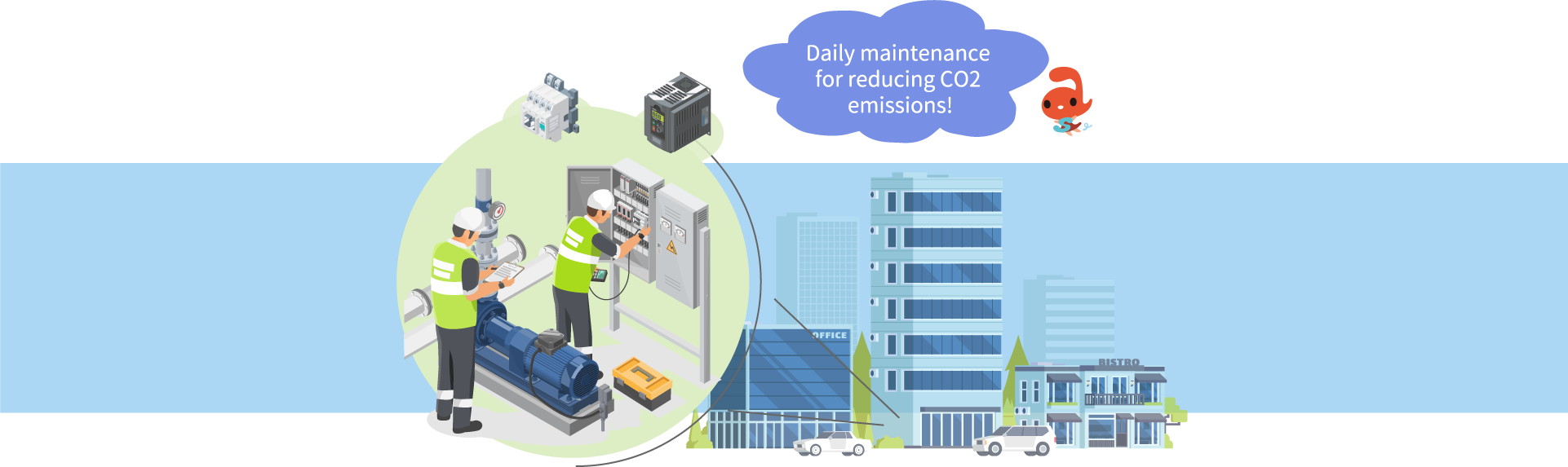 Daily maintenance for reducing CO2 emissions!