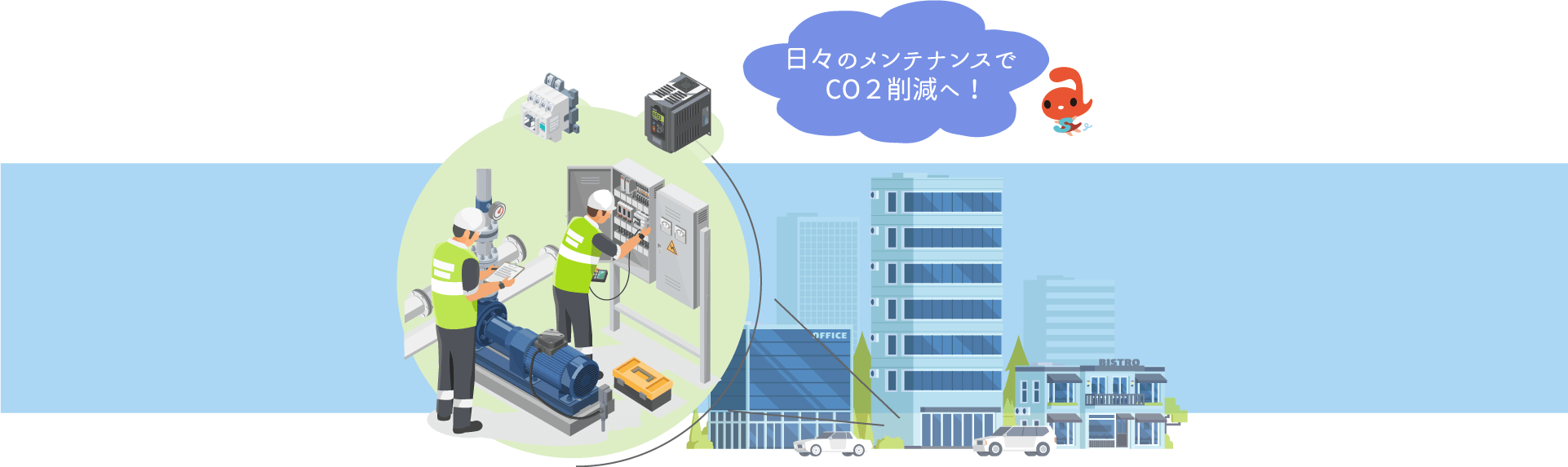 日々のメンテナンスでCO2削減へ！